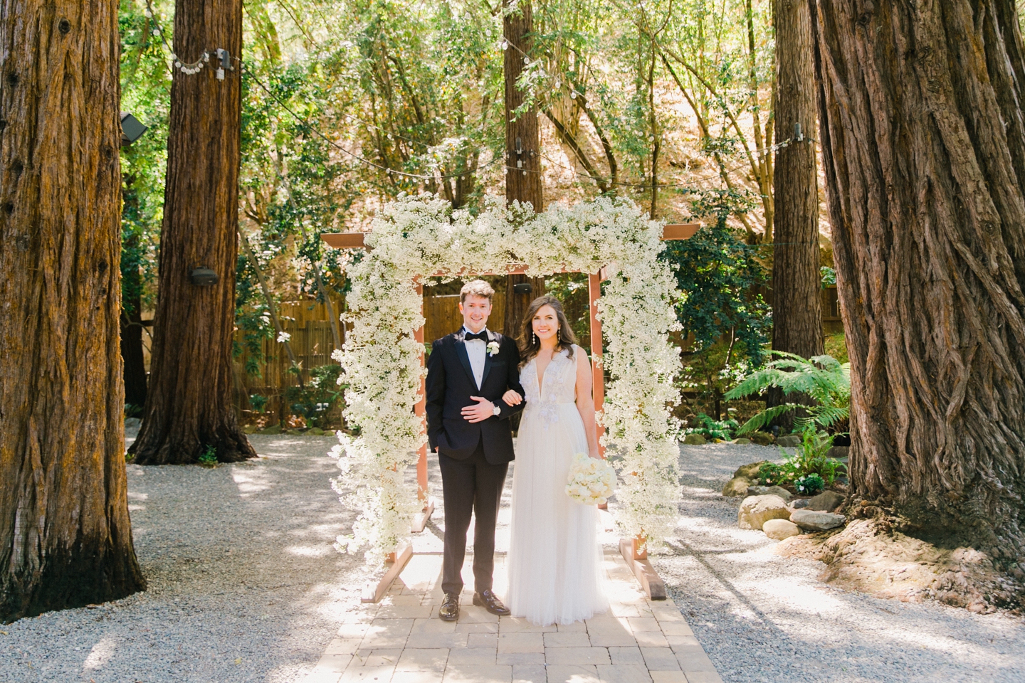 Indoor wedding reception in the pavilion with warm lighting at Deer Park Villa (Northern California indoor wedding venue)